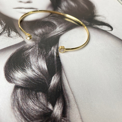 PULSEIRA BRACELETE ARO PONTOS DE LUZ BANHO OURO SEMIJOIA - Semijoias Exclusivas Elegantes e de Qualidade Online I Moniky Joias