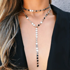 GARGANTILHA CHOKER MEDALHAS RÓDIO SEMIJOIA - comprar online