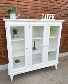 Cristalero Panamá 3 puertas. Blanco - comprar online