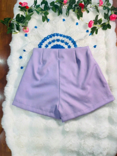 Imagem do Belala Moda Short novo feminina com zíper na esquerda sem bolso e sem elastano Material de sega gelada