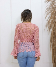 A-Lows A&L BLUSA RENDA GUIPIR/MANGA LONGA - comprar online