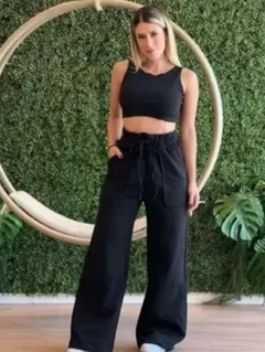 A-Lows O&L calca pantalona com bolso moletinho