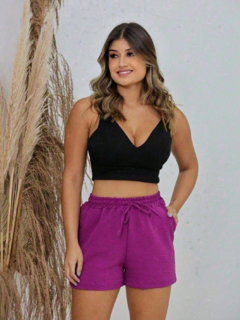 A-Lows A&L Short Duna Cintura Elastano Liso Basica ( P AO G 5 ) PLUS SIZE