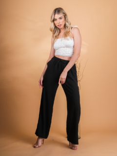 MODA Feminina Calça Pantalona malha duna com bolso Moda Feminina