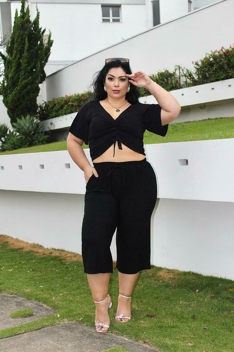 A-Lows Calça curta de malha com elastano