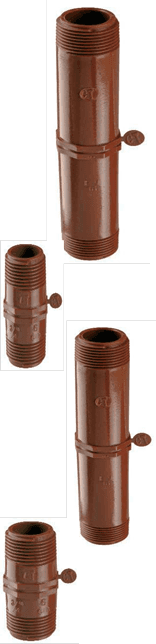Niples inyectados 15cm 3/4" Enroscando (50u.)