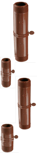 Niples inyectados 15cm 1 1/4" Enroscando (20u.)