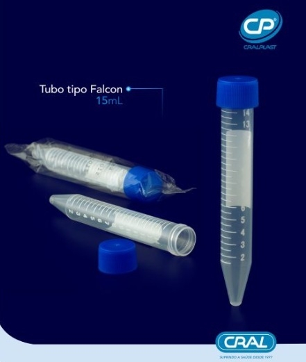 Tubo Falcon 15 ml pct com 50 und