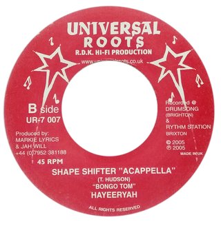 7" Bongo Tom Hayeeryah - Shape Shifter/Acapella [VG+] - comprar online