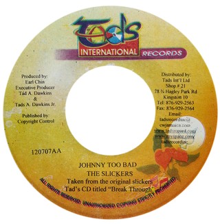 7" Slickers - Johnny Too Bad/Johnny Too Bad [VG+] - comprar online