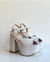 Paula alto Cuero Blanco Nacarado - comprar online