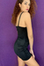 Vestido drapeado preto estilo moda gringa na internet