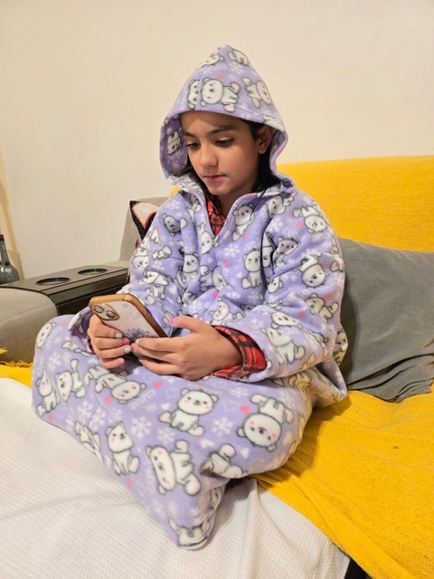 Cobertor com Mangas Infantil com Capuz - comprar online