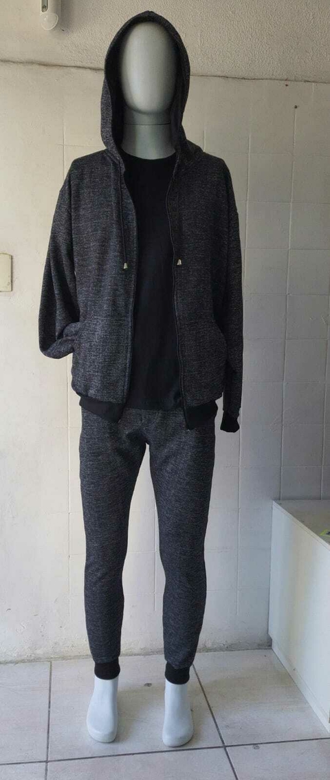 Blusão Moletom Zíper Riscado - comprar online