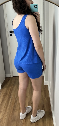 Conjunto Canelado Regata Azul
