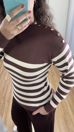 Blusa Tricot Clarice Marrom - comprar online