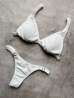 Bikini blanca texturada conjunto - comprar online