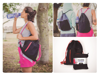 Mochila Cordón Negro/Violeta - BERT