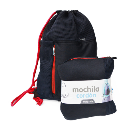 Mochila Cordón Negro/Rojo - comprar online