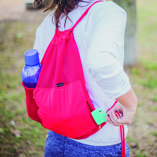 Mochila Cordón Negro/Violeta en internet