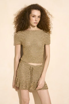 Crochet Top Manga Corta Pre Order - comprar online