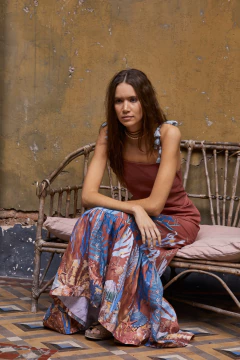 Ibiray Vestido Escote Cuadrado Lino