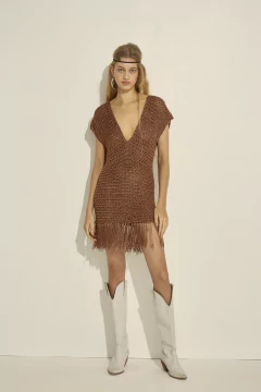 Vestido Crochet Escote En V Pre Order - comprar online