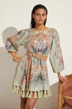 Uquia Vestido Corto Con Borlas - comprar online