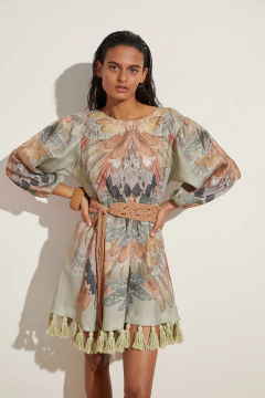 Uquia Vestido Corto Con Borlas en internet