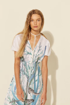Aluminé Vestido Manga Corta - comprar online