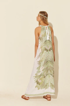 Paimun Vestido Largo Cuello Mao - comprar online