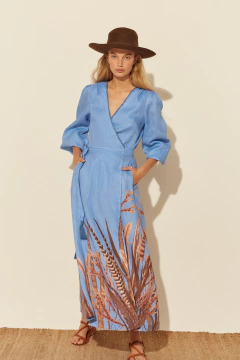 Traful Vestido Largo Cruzado