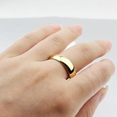 Par de Aliança Clássica 6mm Folheado a Ouro 18K - comprar online