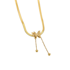 Colar Butterfly Banhado a ouro 18k