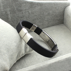 Pulseira Em Silicone E Aço Inox Com Cruz Banhada a Ouro - euroimportados
