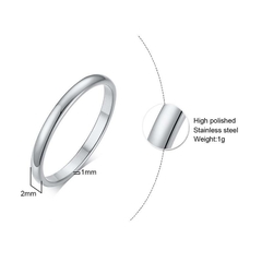 Aliança Feminina Masculina Aço 2mm Fina Namoro Compromisso - euroimportados