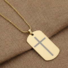 Colar Masculino Cruz Cordão Shield Religioso Banhado A Ouro - euroimportados