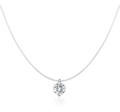 Colar Feminino Ponto De Luz Cordão Nylon Com Pingente