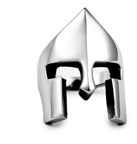 Anel Masculino Capacete Spartacus Gladiador Em Titânio ( cod. Bayer-005 )