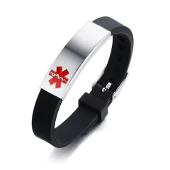 Imagem do Pulseira Bracelete Silicone Aviso Médico - Adulto e Infantil