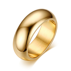 Aliança Titânio 7mm Folheadas Ouro 18k