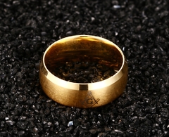 Anel Masculino Folheado Ouro 18k Maçom ( cod. R-017G ) - euroimportados