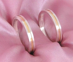 Aliança Feminina Masculina Namoro Compromisso Fio Ouro 18k na internet