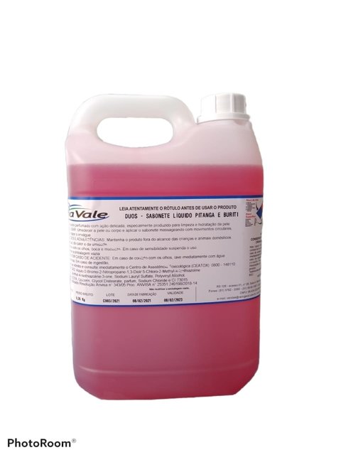 SABONETE LIQUIDO PITANGA E BURITI VIA VALE 5L