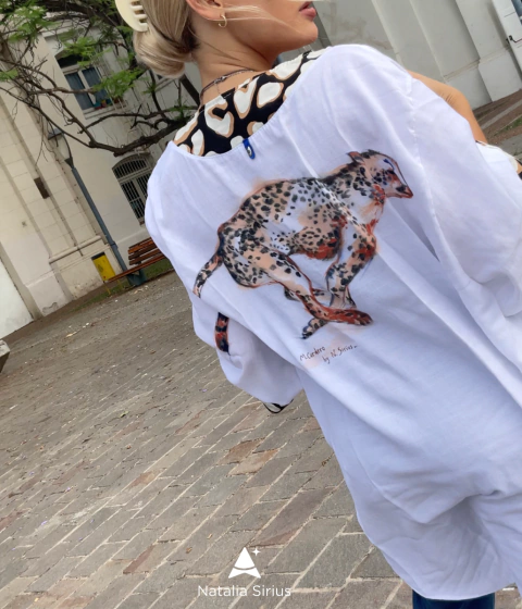 Kimono en Lino de Seda pintado a mano.