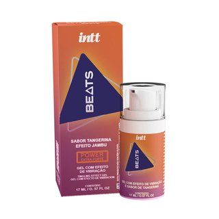 INTT BEATS - Gel Lubrificante Com Efeito de PULSAR, VIBRAR E ESQUENTAR- Sabor de TANGERINA - 17ML