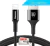 Cabo Lightning mfi PRETO iluminado metálico Baseus