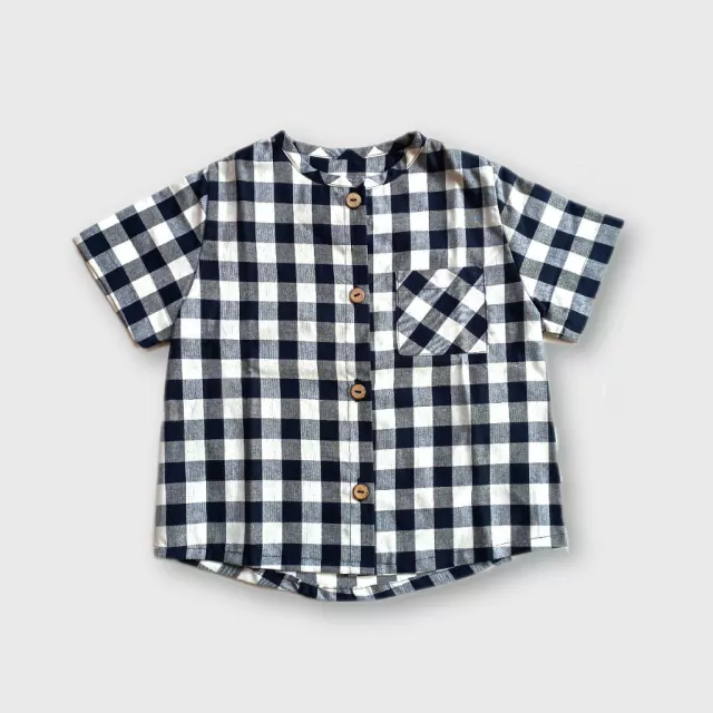 Pasito a paso camisa vichy manga corta