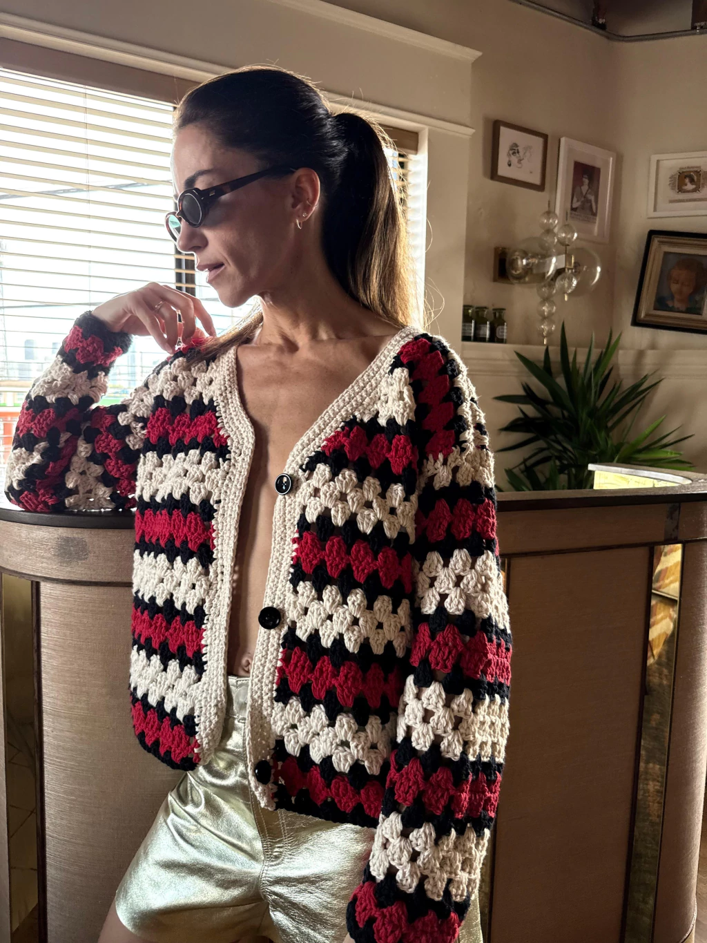 Cardigan MENTA GRANIZADA