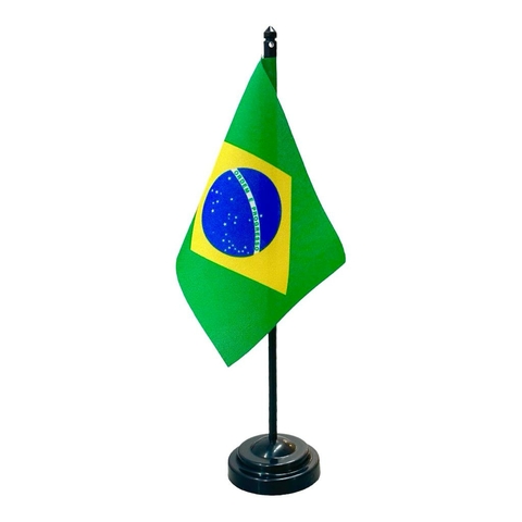 bandeirinha de mesa pedestal Brasil Países 26cm de altura